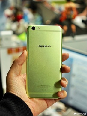 清新绿oppo r9s真机现身 据说很好看